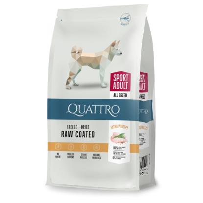 Quattro All Breed Active Adult hundefoder med fjerkræ - 12 kg