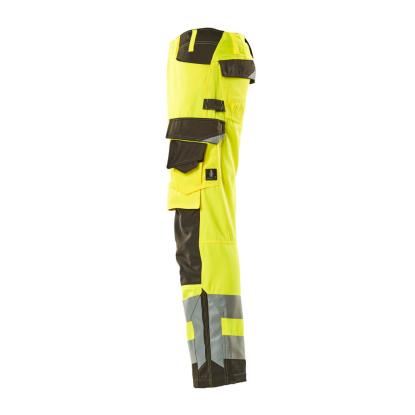 MASCOT SAFE SUPREME Kendal arbejdsbukser med knælommer, hi-vis gul/mørk antracit