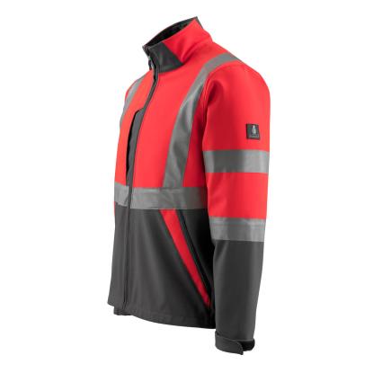 MASCOT SAFE LIGHT Kiama softshell jakke, hi-vis rød/mørk antracit