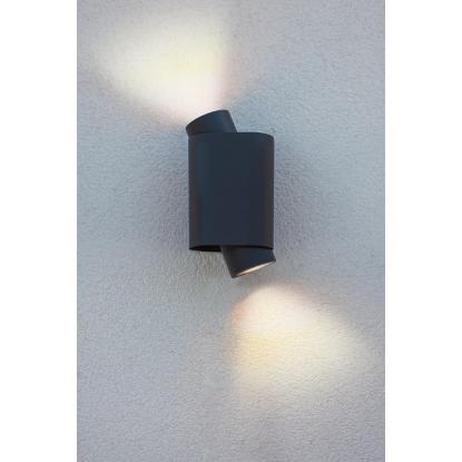 LUTEC CYPRES udendørs væglampe, up/down, H20,2 cm, GU10, IP44, mørk grå