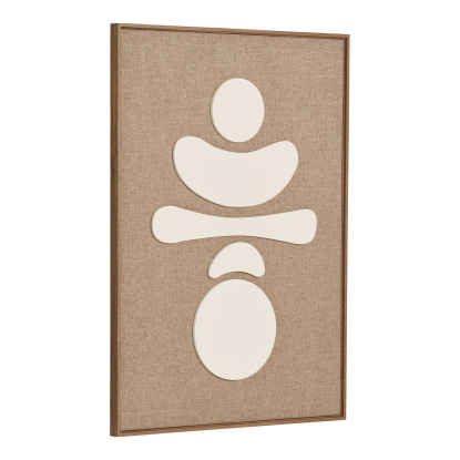Diva relief vægdekoration No. 2, brun/beige, 50 x 70 cm