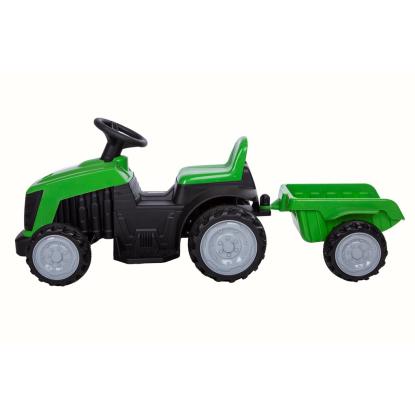 Azeno taktor med trailer, 6V, grøn