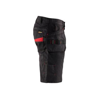 Blåkläder 1494 serviceshorts med værktøjslommer, sort/rød