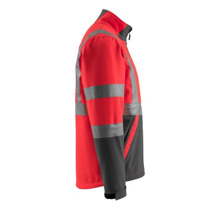 MASCOT SAFE LIGHT Kiama softshell jakke, hi-vis rød/mørk antracit