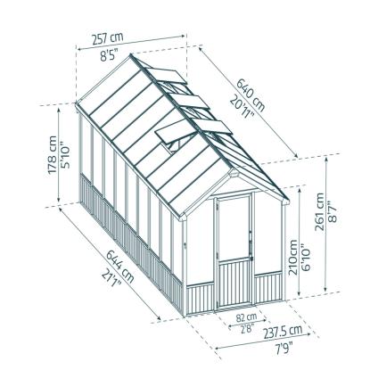 Canopia by Palram Natura drivhus, cedertræ/polycarbonat - 15,3 m²
