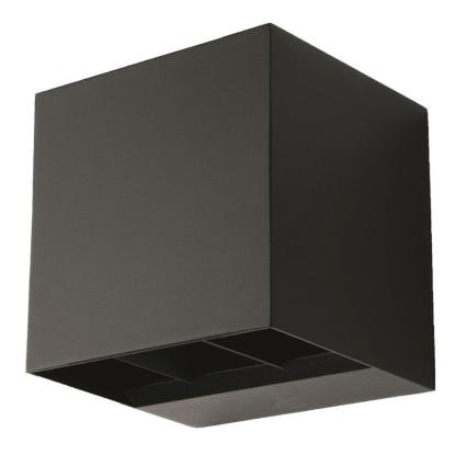 SG Armaturen Artes LED væglampe, 3000K, IP65, sort