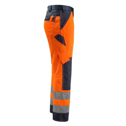 MASCOT SAFE LIGHT Maitland arbejdsbukser med knælommer, hi-vis orange/mørk marine