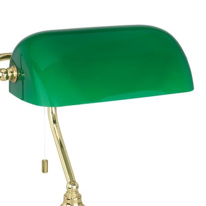 EGLO BANKER bordlampe, E27, messing/grøn