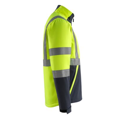 MASCOT SAFE LIGHT Kiama softshell jakke, hi-vis gul/mørk marine