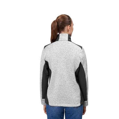 ID 0851 cardigan, strikfleece, dame, grå melange