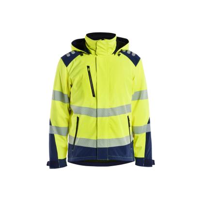 Blåkläder 4400 high vis letforet vinter softshelljakke, hi-vis gul/marineblå
