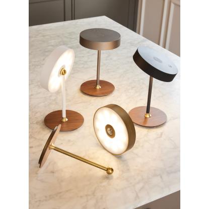 Halo Design On The Move batteri bordlampe, Ø13 cm, 2,5 watt, gunmetal sort