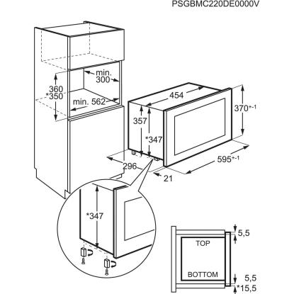 Electrolux KMFD172TEK mikroovn til indbygning, 17 liter