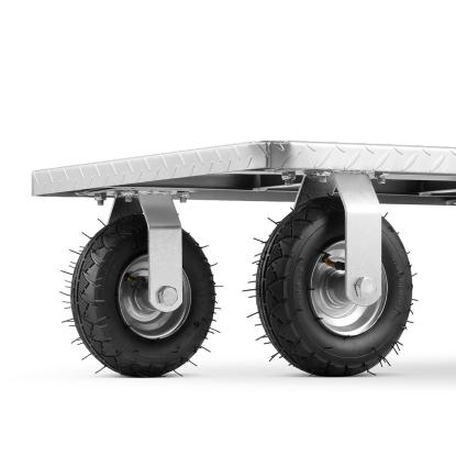 Transportvogn, sølv, stål, maks 500 kg