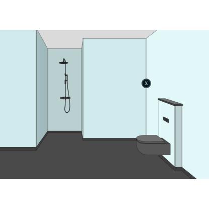 Fibo to-delt indvendig hjørneprofil, alu, 90°, 3000 mm