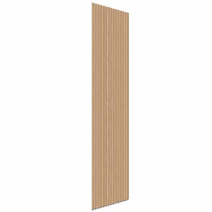 FOG & VENØ Fjordwall akustikpanel, eg, brun MDF, grå filt, 600 x 2400 x 19 mm