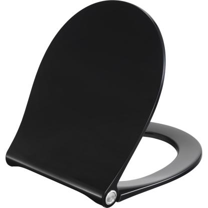Pressalit Sway Uni 970 toiletsæde med soft close og lift-off topmonteret, sort