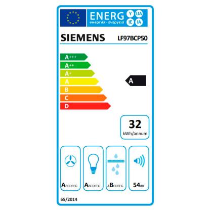 Siemens iQ500 frithængende emhætte LF97BCP50, rustfrit stål, 90 cm