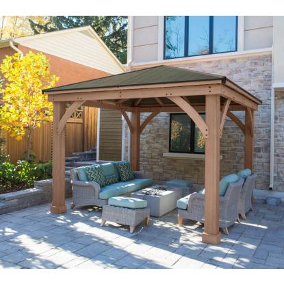Westmann Devon pavillon, cedertræ/aluminium, 320 x 366 x 366 cm - 13,32 m²