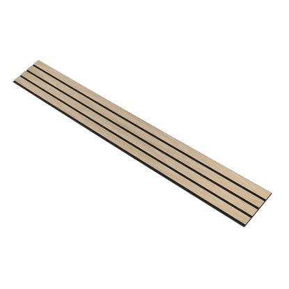 I-Wood Medio+ 4-lamel akustikpanel, hvid olieret, sort filt og sort kerne, egefiner, 17 x 300 mm