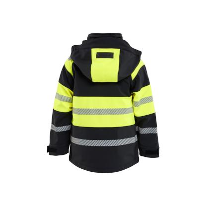 Blåkläder 5211 softshell-jakke til børn, sort/hi-vis gul