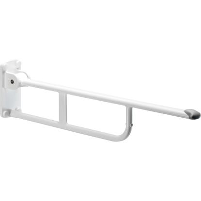 Pressalit Value opklappelig og fastmonteret toiletstøtte, 85 cm, hvid