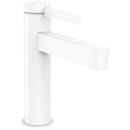 hansgrohe Finoris 110 håndvaskarmatur med push-open bundventil, mat hvid