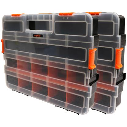 Boxer sortimentsboks med 15 rum, 37,4 x 29,4 x 6,6 cm - 2 stk.