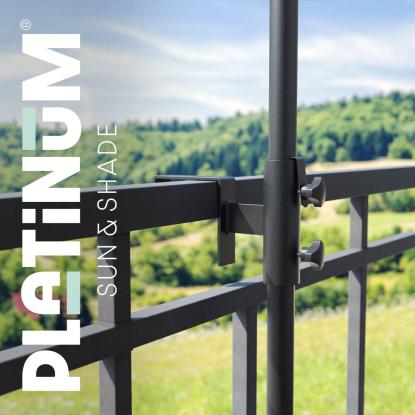 Platinum Sun & Shade balkonklemme til topgelænder, 11 cm, Ø38 mm, antracitgrå