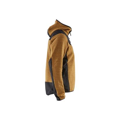 Blåkläder 5940 strikket jakke med softshell, honninggul/sort