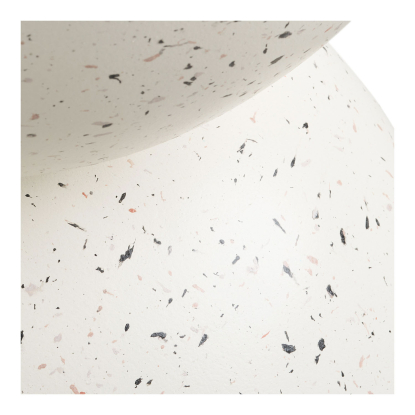 Bonita sidebord i terrazzo look, råhvid, Ø40 cm