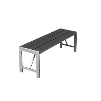 HORTUS H-model bænk, nonwood/galvaniseret stål, antracitgrå, 43 x 123 cm