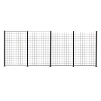 4 fag espalie sort 150x100 cm inkl. 5 alu stolper 158 cm