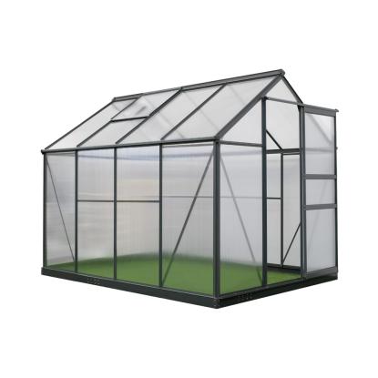 Westmann Flora 68 drivhus, aluminium/polycarbonat, antracitgrå - 4,84 m²