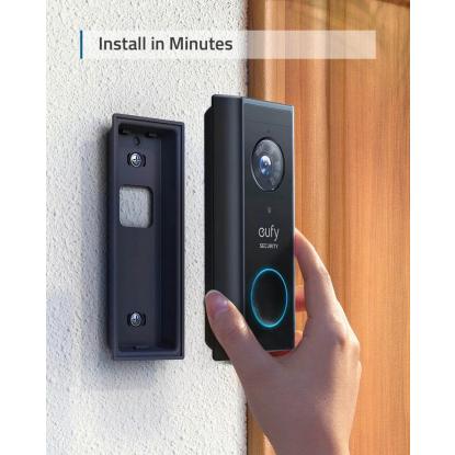eufy S220 ekstra videodørklokke, 2K, batteridrevet, sort