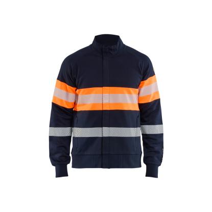 Blåkläder 3462 multinorm sweatshirt full zip inherent, marineblå/hi-vis orange