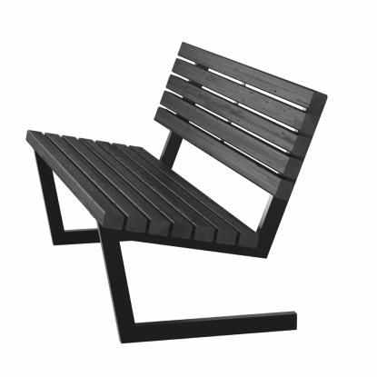 PLUS Siesta Living sofa/bænk, sort, 150 cm