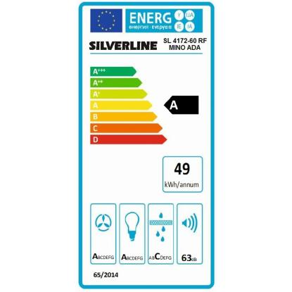 Silverline SL4172 Mino Ada frithængende emhætte, rustfri, 60 cm