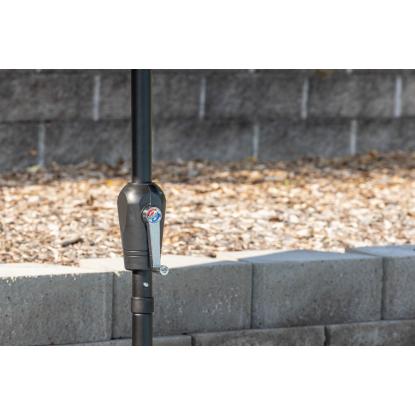 Venture Design Leeds parasol, sort,  Ø300 cm