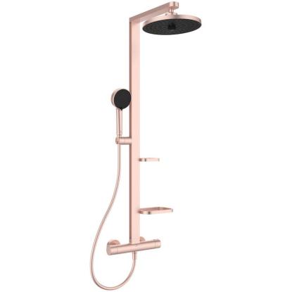 Ideal Standard Alu+ brusesystem med termostatfunktion, vandbesparende, rosé