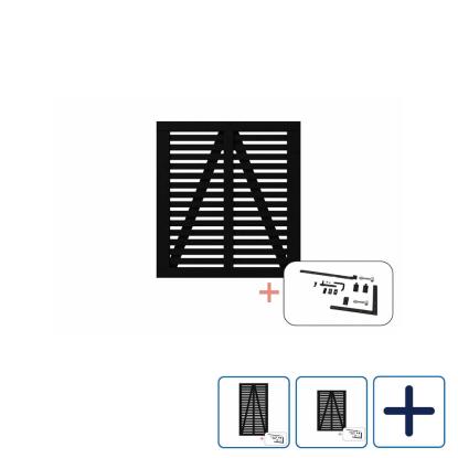 PLUS Harmoni enkeltlåge inkl. sorte beslag, sort, 100 cm