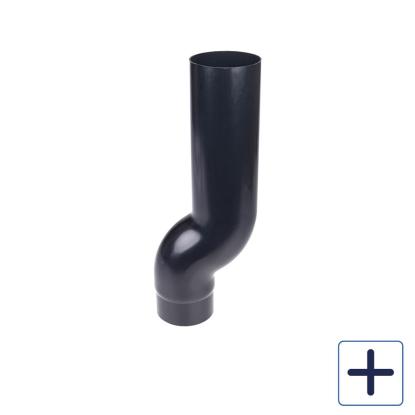 Plastmo nedførsel, PVC, sort