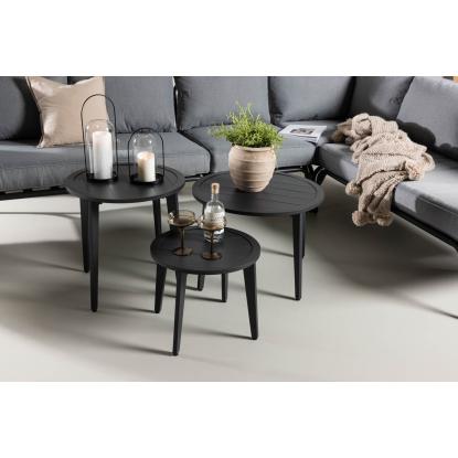 Venture Design Roxo hjørnesofasæt, mørkegrå/sort