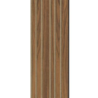 I-Wood Basic Mixed akustikpanel, klar olieret, brun filt og sort kerne, valnøddefiner, 17 x 300 mm 