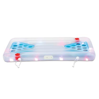 Summer Waves Aqua Glow beer pong luftmadras med lys, 19 x 84 x 160 cm