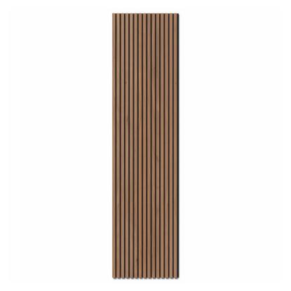 FOG & VENØ Fjordwall akustikpanel, valnød, brun MDF, sort filt, 600 x 2400 x 19 mm