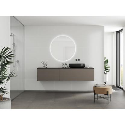 Fibo Colour vådrumspanel med 60 x 40 cm fliselook, 10 x 600 x 2400 mm, rhodos white silk