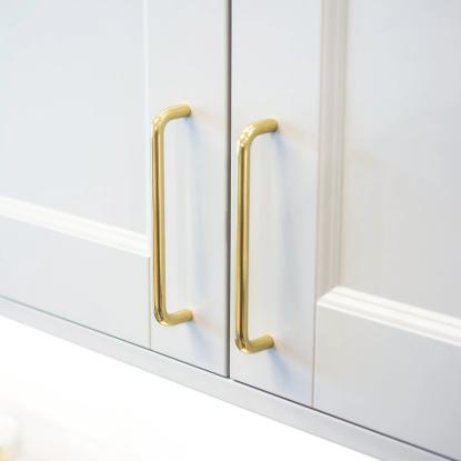 Beslag Design Bolmen greb, 96 mm, poleret messing