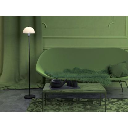 Herstal Vienda gulvlampe, Ø20 cm, H125 cm, E14, sort/opal