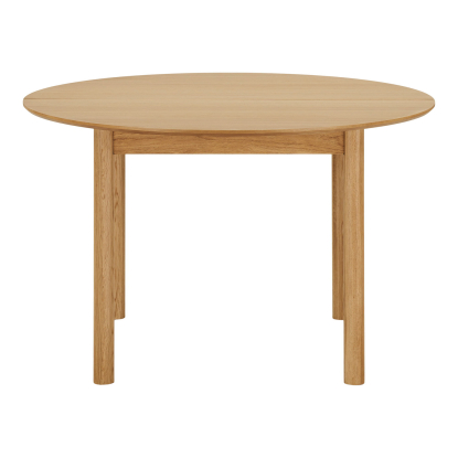 Bundaberg spisebord med to tillægsplader, eg, Ø120/120-220 cm